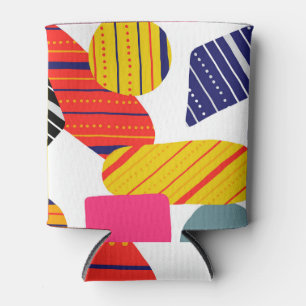 Porta-lata Abstrato desenhado à mão, padrão na moda.