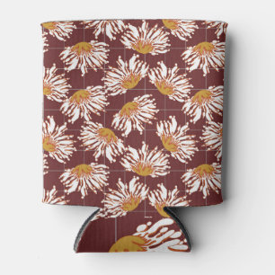 Porta-lata Abstrato flor: padrão artístico design.