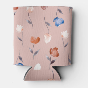 Porta-lata Abstrato Floral Watercolor: Pastel Seamless.