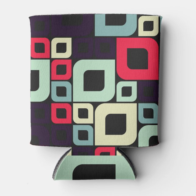 Porta-lata Abstrato Geométrico, Ilustração de Arte Computacio (Frente)