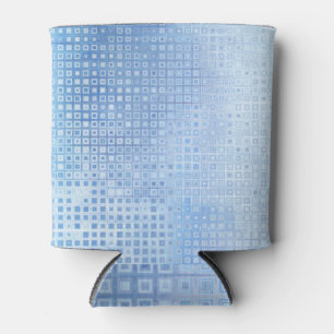 Porta-lata Abstrato Mosaico Azul: Fundo brilhante