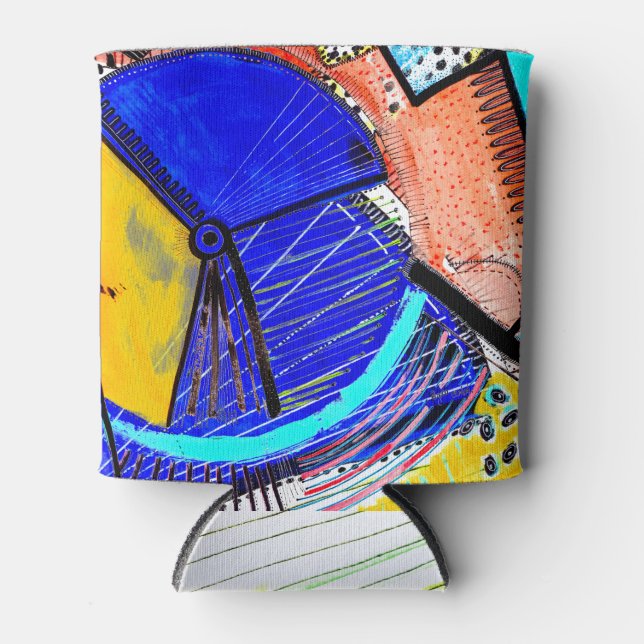 Porta-lata Abstrato Roda pode resfriar (Frente)