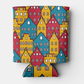 Porta-lata Abstrato urbano: padrão de cidade de vintage