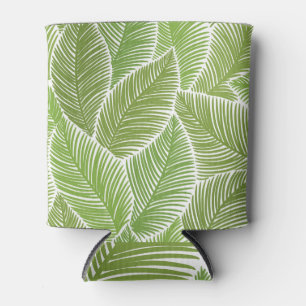 Porta-lata Abstrato verde floral, fundo sem costura.