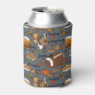 Porta-lata Ação de Graças, Futebol, Cerveja, Design da Tur