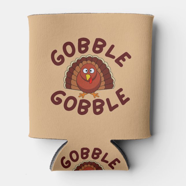 Porta-lata Ação de Graças Gobble Gobble  (Frente)