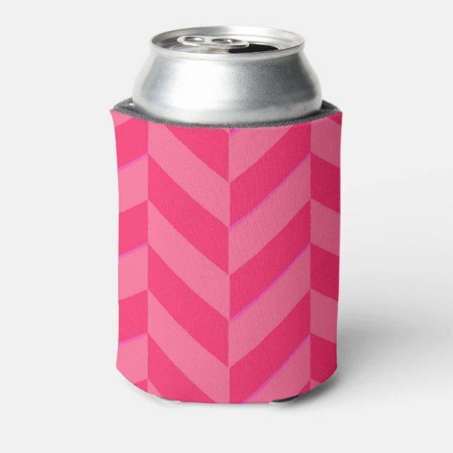 Porta-lata Acessório de Bebida Na moda Chevron Rosa (Can Back)