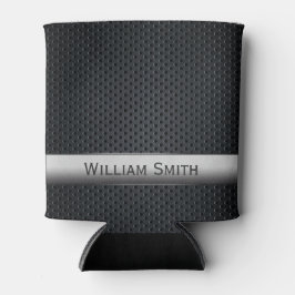 Porta-lata Aço listrado de metal escuro