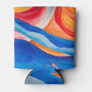 Porta-lata Acrilato Colorido: Arte Texturizada Fundo