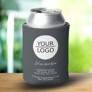 Porta-lata Adicionar Cinza de Promoção de Empresa de Texto