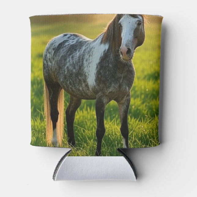 Porta-lata Adicionar Foto de Cavalo Personalizar (Frente)