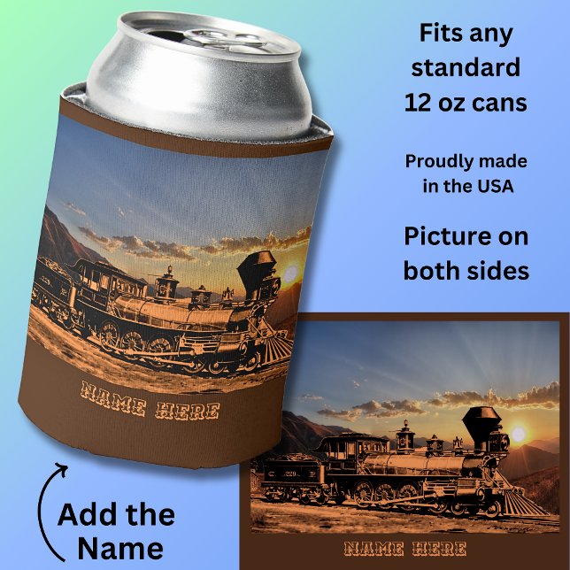 Porta-lata Adicionar Nome Personalizar Comboio A Vapor CPRR 2 (Criador carregado)
