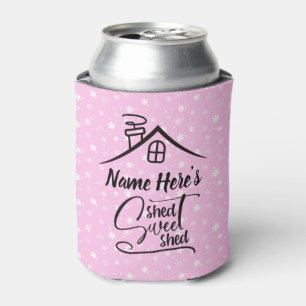 Porta-lata Adicionar Nome Shed Sweet Shed White Floral       
