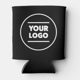 Porta-lata Adicione seu logotipo (preto e branco)