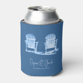 Porta-lata Adirondack Beach Chairs Azure Blue White Weding