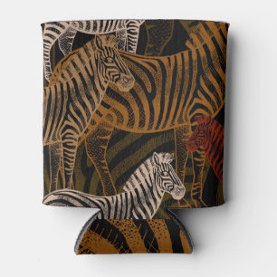Porta-lata Afro Safari: Design Zebra Vintage