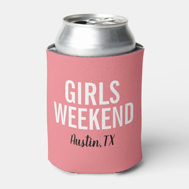 Porta-lata Agelas Rosa de Fim de Semana das Garotas Resfriado (Can Front)