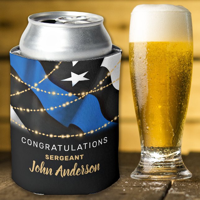 Porta-lata Agente de Polícia - Parte de Reforma Thin Blue (Criador carregado)