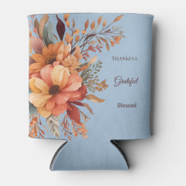 Porta-lata Agradecido abençoado Floral Dia de Ação de Graças