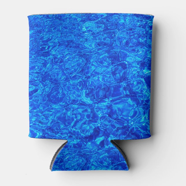 Porta-lata Água azul legal em uma lata coozy (Frente)