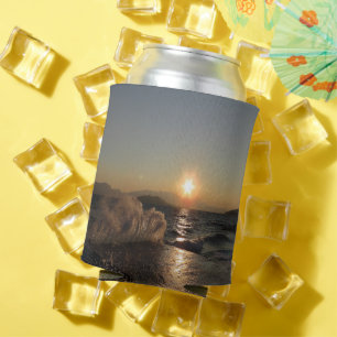 Porta-lata Água-viva na Croácia belo pôr do sol