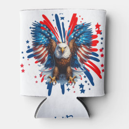 Porta-lata Águia-careca e estrelas e tiras vibrantes