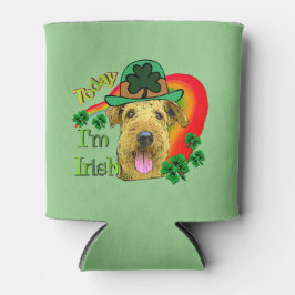 Porta-lata Airedale Terrier Saint Patricks Day