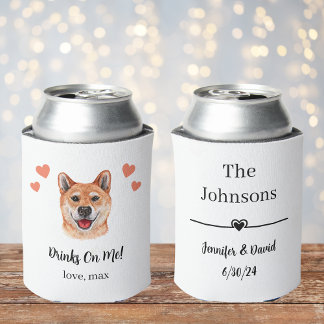 Porta-lata Ala Personalizada de Akita Inu para Casamento de L