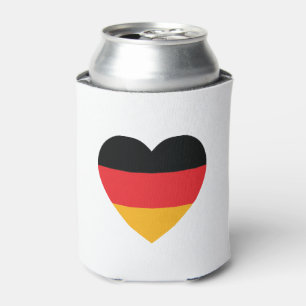 Porta-lata Alemanha Flag Heart pode Cooler
