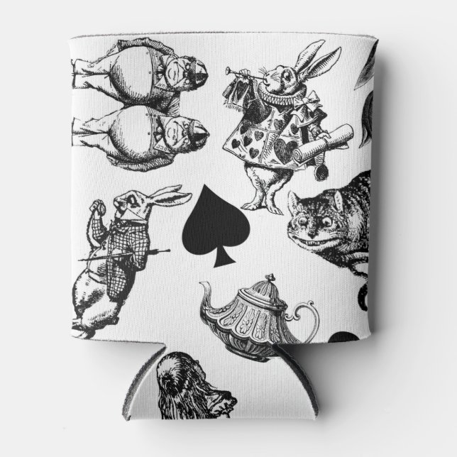 Porta-lata Alice White Rabbit Wonderland Classic (Frente)