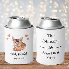 Porta-lata Alicerce Gato Pet Casamento Lata Resfriador