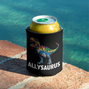 Porta-lata Allysaurus LGBT Dinossauro Bandeira Arco-Íris Alia