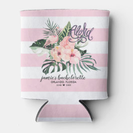 Porta-lata Aloha Flamingo Solteira Personalizado Tropical