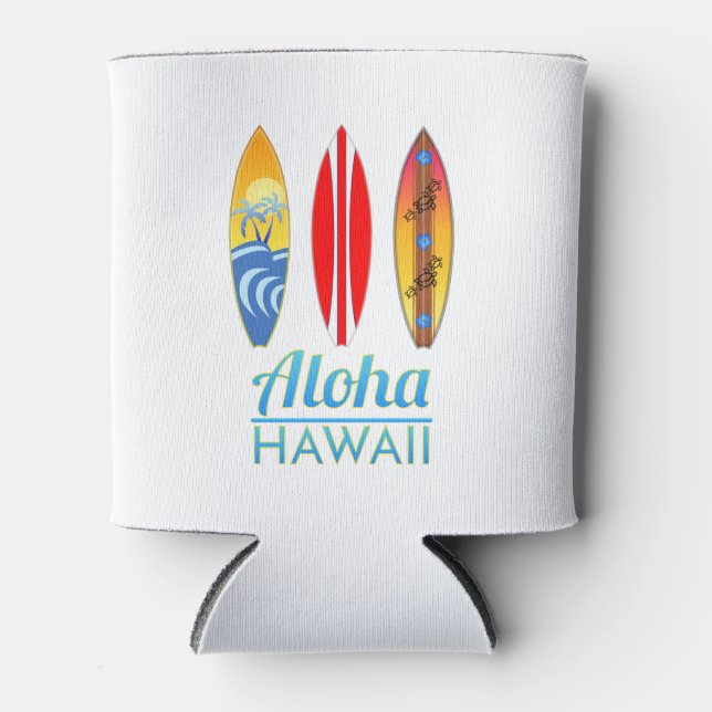 Porta-lata Aloha Hawaii Surfboards (Frente)