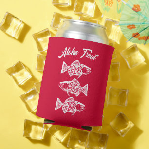 Porta-lata Aloha Trout-Hawaiian Cherry Red