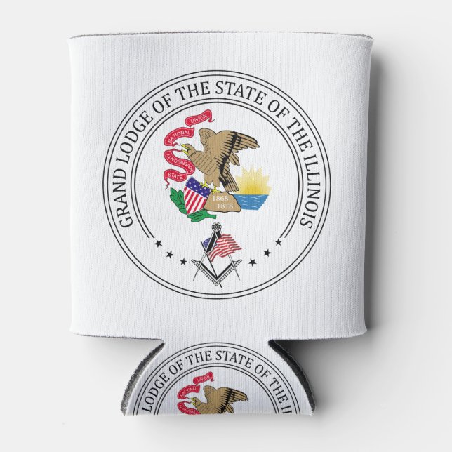 Porta-lata Alojamento da Freemasonry do Estado de Illinois (Frente)