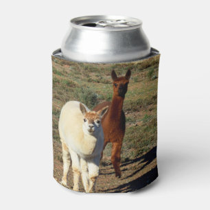 Porta-lata Alpacas Castanhas E Brancas,