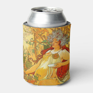 Porta-lata Alphonse Mucha Art Nouveau Autumn