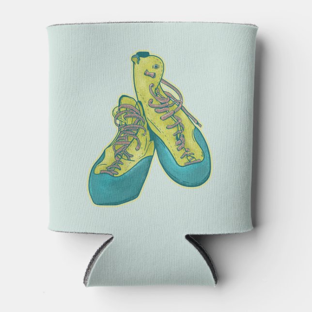 Porta-lata Alpinismo antigo com calçados (Frente)