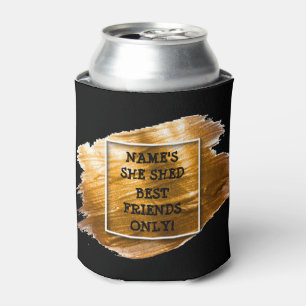 Porta-lata Alterar Texto Adicionar Nome Ela Estimulou Dourado