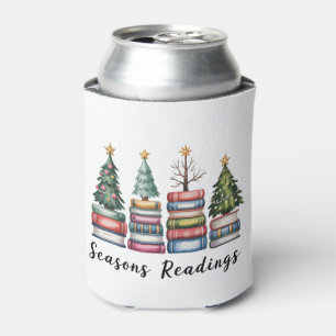 Porta-lata Amante de Livros de Natal Professor Leitura Tempor