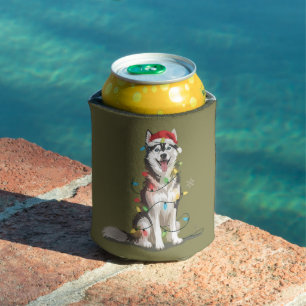 Porta-lata Amante Husky Natal Siberiano Xmas Mãe Cachorro