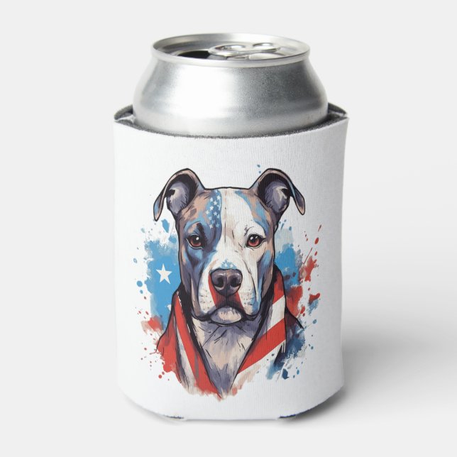 Porta-lata amantes de cães pit bull totalmente americanos (Can Front)