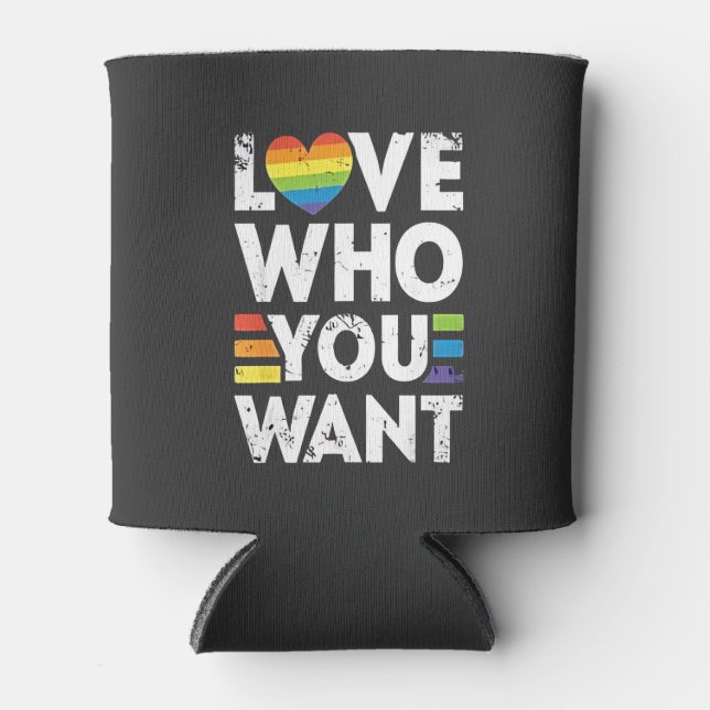 Porta-lata Ame Quem Você Quer O Orgulho LGBT Mês (Frente)