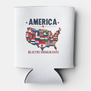 Porta-lata América construída por imigrantes patrióticos amer