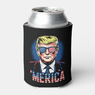 Porta-lata América Trump 4 De Julho US Vintage Retro