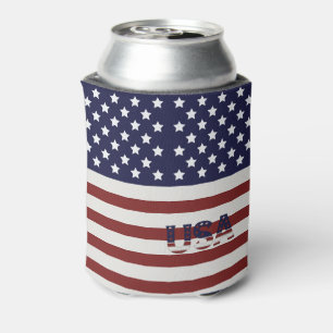 Porta-lata American Flag American USA Pattern