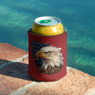 Porta-lata American Flag Bald Eagle