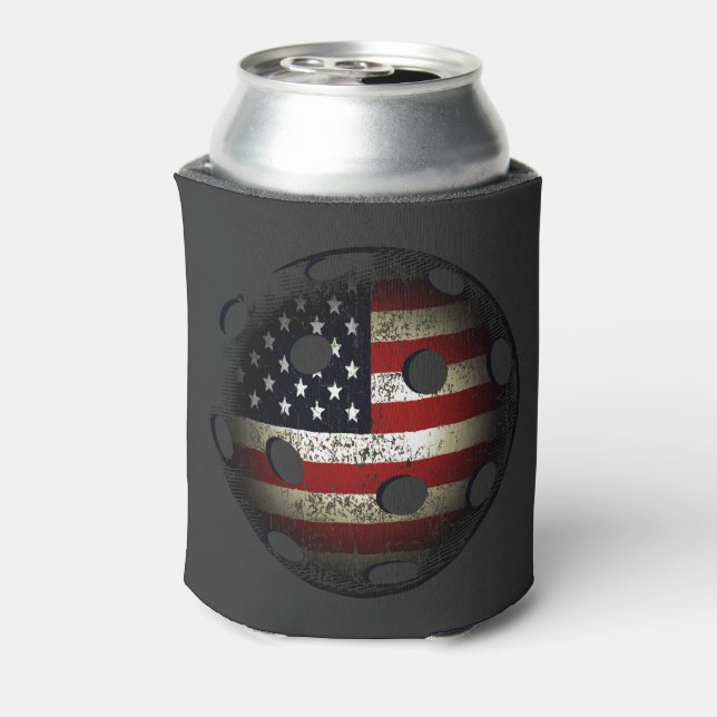 Porta-lata American Flag Pickle Ball EUA (Can Back)
