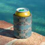 Porta-lata American Southwestern Patterned Art And Colors<br><div class="desc">Can Cooler Koozie Sleeve printed with a American Southwestern Patterned Art And Colors graphic design illustration by TheFabricSeal at Zazzle #ZazzleMade https://www.zazzle.com/store/thefabricseal This American Indian Tribal Geometric Art Style drawing image is a beautiful mirrored repeated alternating half brick step pattern design with contemporary elements of geometric shapes including straight lines,...</div>